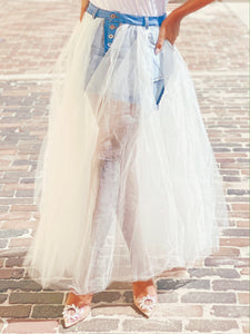 White Tulle Skirt